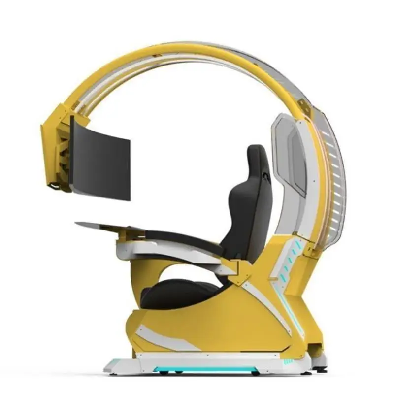 1 Computer cabin, table and chair set, home space capsule, electric body, office, game competition