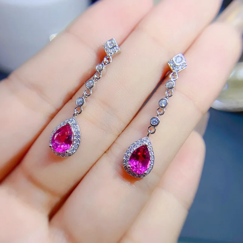 Pink Beaded Drop Earrings | Bronze/Gold | Pink Panache main image 1