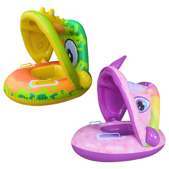 Baby Inflatable Swimming Rings Seat for 1-4Y Kids Children Floating Sunshade Swim Circle Pool Bathtub Beach Party Summer Toys 1