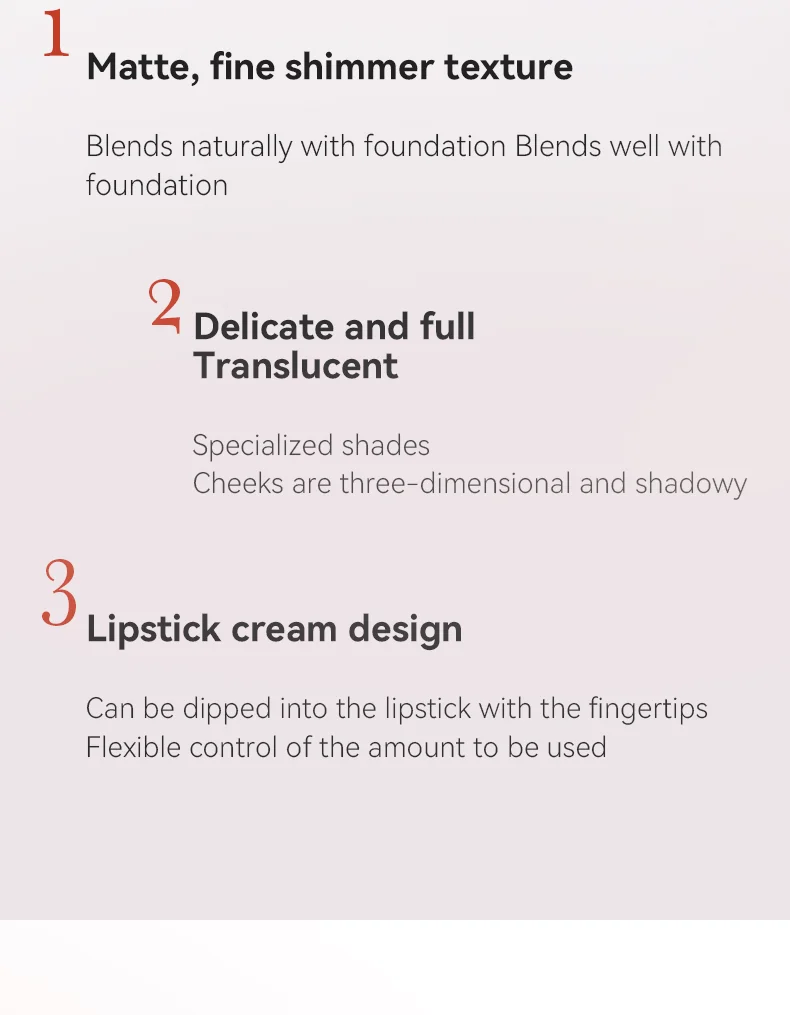 Description Picture 6 of itemPowder Blusher Cream Highlights Natural Monochrome Matte Brightening Cosmetic Pencil Waterproof And Long-lasting Makeup