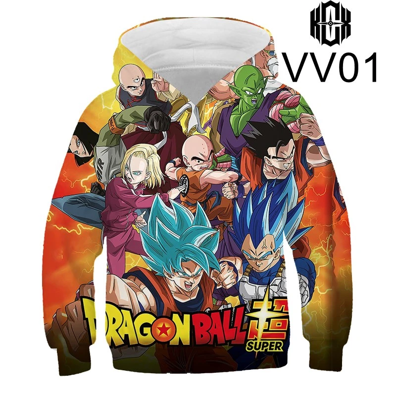 Sudadera de Dragon Ball para niños y niñas, ropa con capucha de Anime de 4  a 14 años, chándal de Goku| | - AliExpress