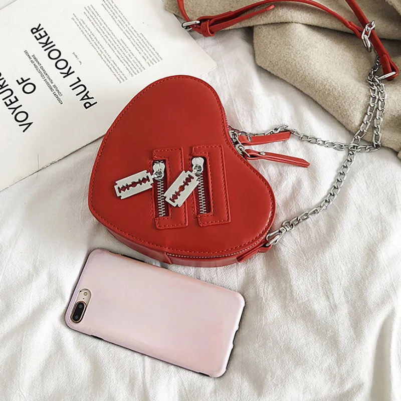 Women's Heart Tote Bag Stone Pattern PU Leather Crossbody Bags Female Small Shoulder Bags Cute Purse Handbags