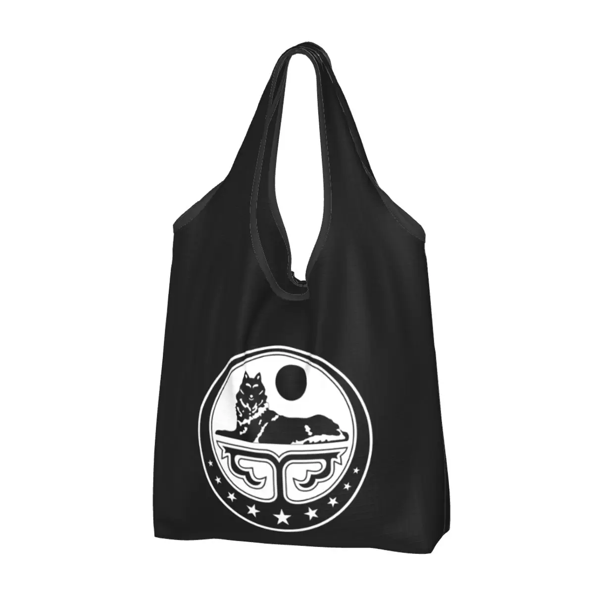 

Симпатичные чеченые сумки-шопперы для покупок в гербе, портативные сумки-шопперы на плечо для продуктов из Чечни