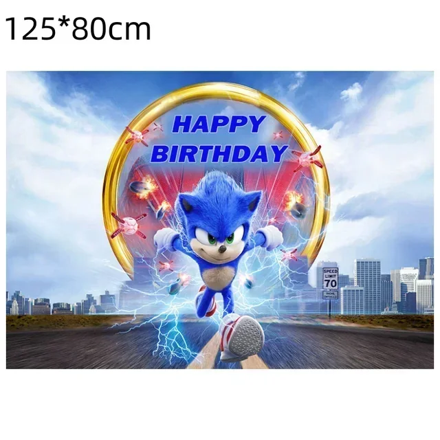 thumbnail image 1 of Globos con números para decoración de fiesta de Sonic The Hedgehog, regalos para baby shower, séptimo y octavo cumpleaños, caja de palomitas de maíz, bolsa de dulces, plato de papel y servilleta, 1 of 5