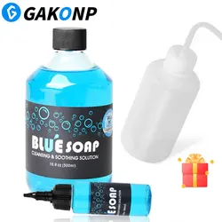 500/40ML Tattoo Blue Soap Cleaning Soothing Highly Concentrated Tattoo Skin Soap and 250/500ml Tattoo Washing Bottle Container