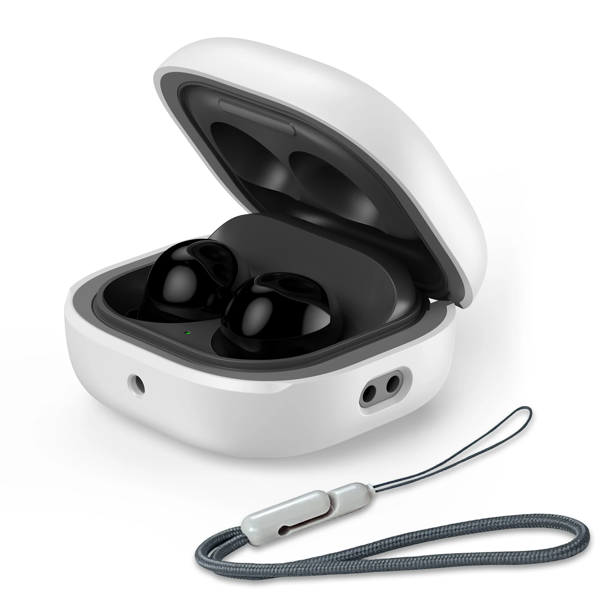 Durable Hard Shell Protective Earbud Case with Lanyard