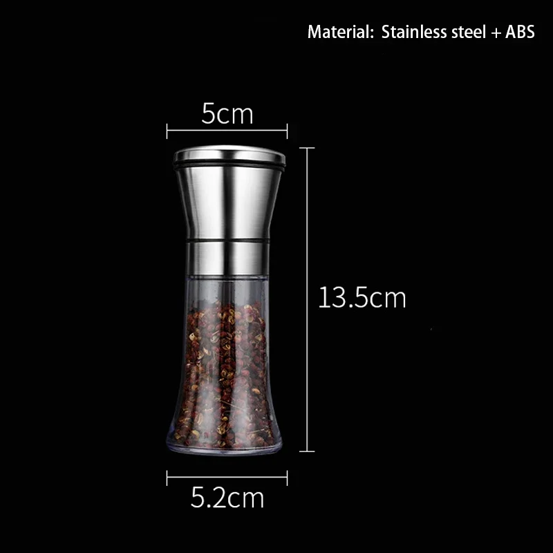 Stainless Steel Salt and Pepper Grinders Spice Jar Containers Bottle Pepper Salt Shakers for Kitchen Cooking Utensils & Gadgets salt and pepper grinder