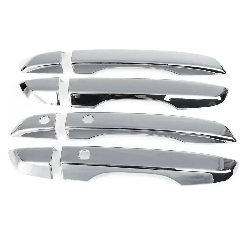 For Honda Civic 10th Gen 2016-2021 Car Carbon Fiber Style Black Exterior Door Handle Moulding Cover Trim W/Keyless Entry LHD