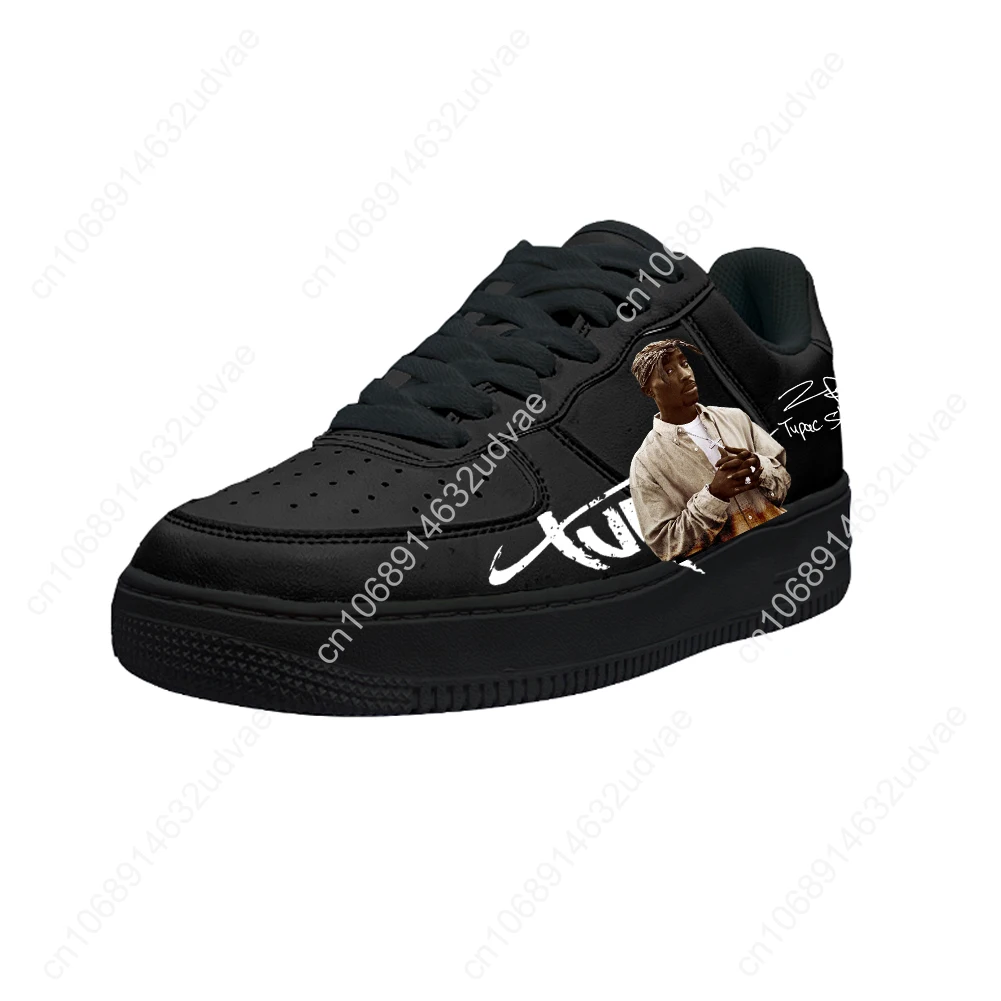 Rap 2Pac Tupac Shoes AF Basketball All Eyez on Me Mens Womens Teenager Running Sports Flats Force Sneakers Custom Made Shoes DIY 2