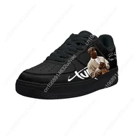 Rap 2Pac Tupac Shoes AF Basketball All Eyez on Me Mens Womens Teenager Running Sports Flats Force Sneakers Custom Made Shoes DIY 2