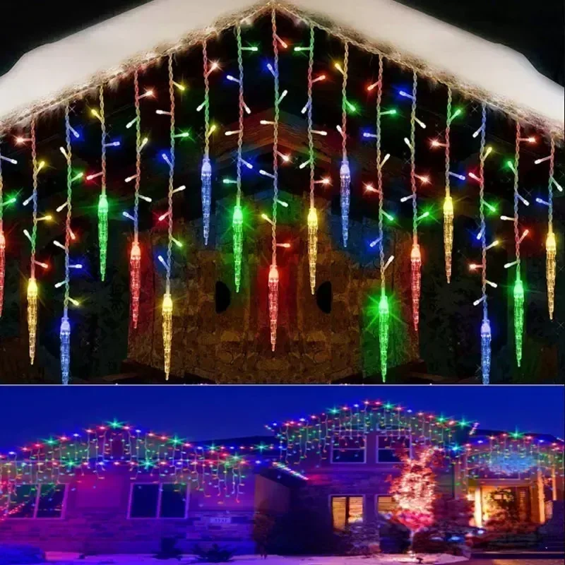 LED, luzes de corda, festa, jardim, beirais, droop 0.3-0.5m, 3.5m