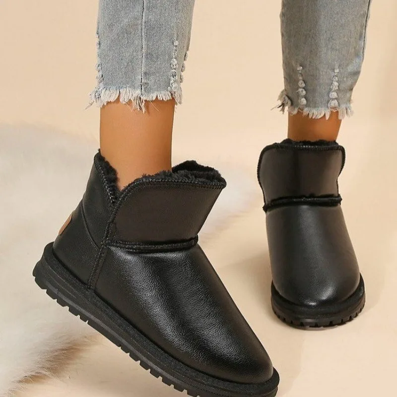 

2023 New Women Australia Classic Style Women Snow Boots Winter Waterproof Stain Resistant Oilproof Warm Leather Muffin Bottom 40