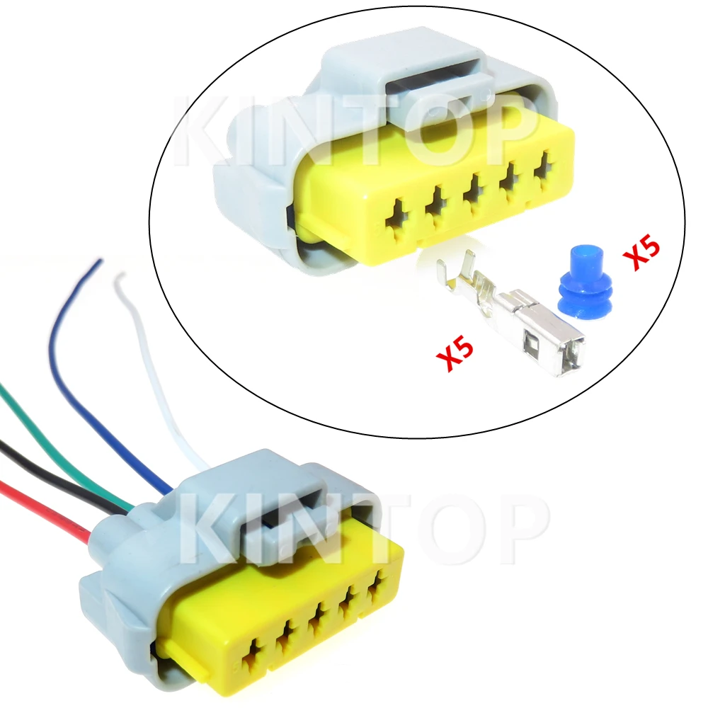 

1 Set 5 Pins Car Headlights Waterproof Socket For TIIDA Sylphy X-Trail 3126684T6 Auto Turn Signal Wire Plug 211PC053S4026