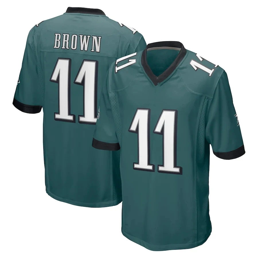 thumbnail image 1 of Camisetas de fútbol bordadas personalizadas de Filadelfia para hombres, mujeres y jóvenes, camisetas de Barkley Hurts Smith Kelce, 1 of 5