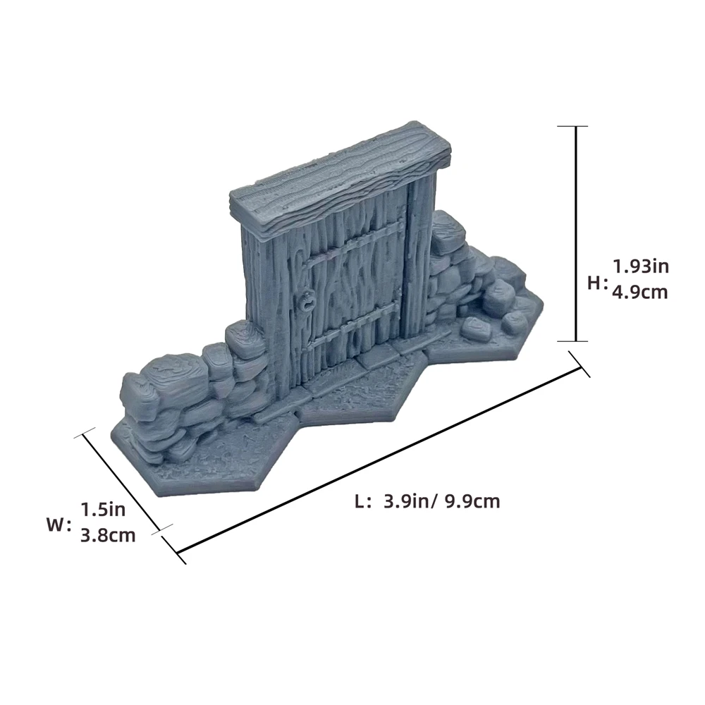 헥스 던전 바닥 타일 문 판타지 테이블탑 지형 워게임용 3D 프린팅 주조 DnD 플레이 던전 벽과 문 지형