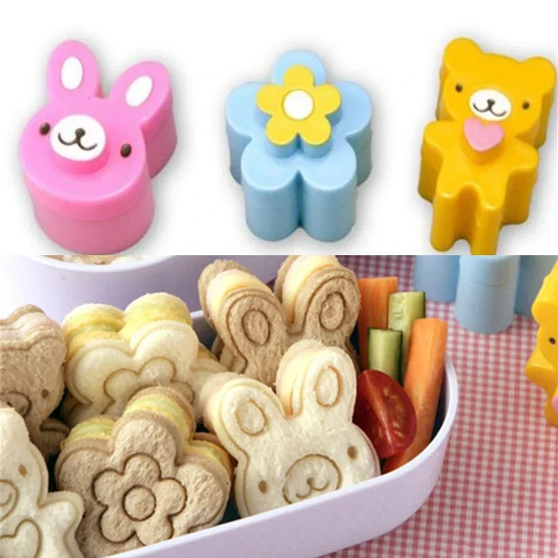 Baking Tools Cute Sandwich Mould Rabbit Flower Panda shaped Bread Cake Biscuit Embossing Device Crust Cookie Cutter Baking Pastry Tools Cake