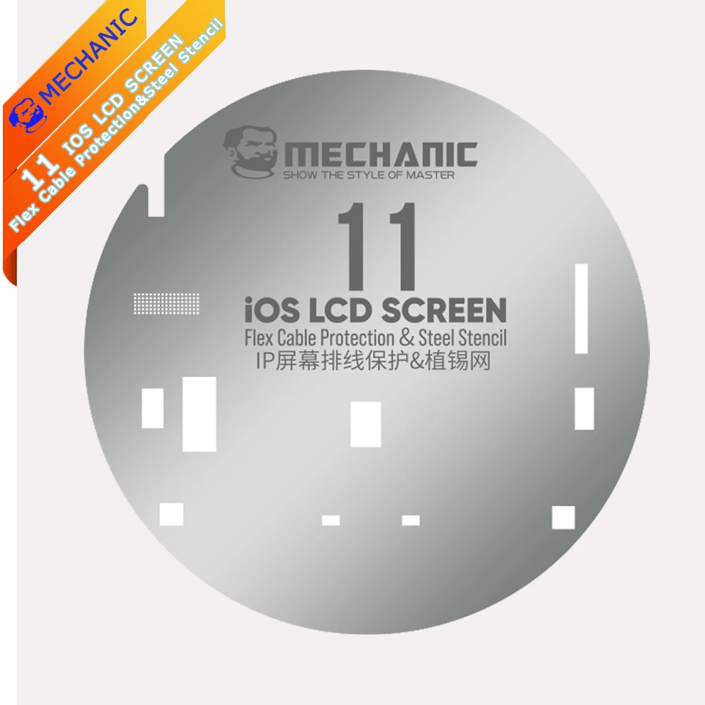 Tin Planting Net Mechanic Ios Lcd Screen Flex Cable Protection Stencil In Acciaio Serie Ufo Per 11 Pro Max 12 Pro Max 13 Pro Max