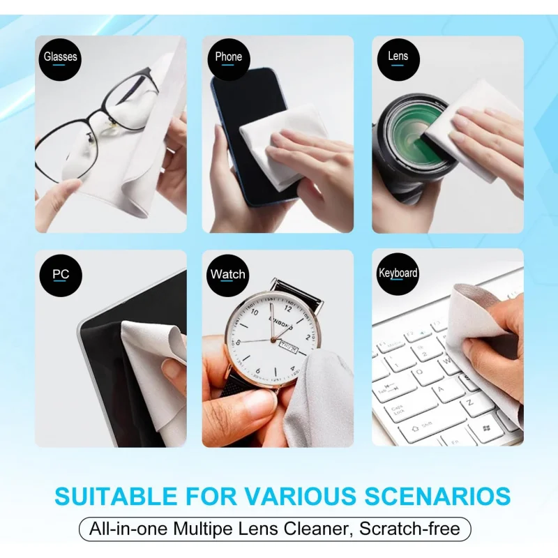 Microfiber Screen and Keyboard Cleaning Cloth with Imprint Protection