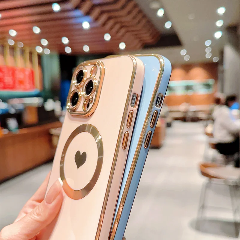 Coque en silicone plaquée solide 13 12 11 Pro 14 Plus Coque de protection d'objectif pour iPhone 14Pro Max_voghion.com