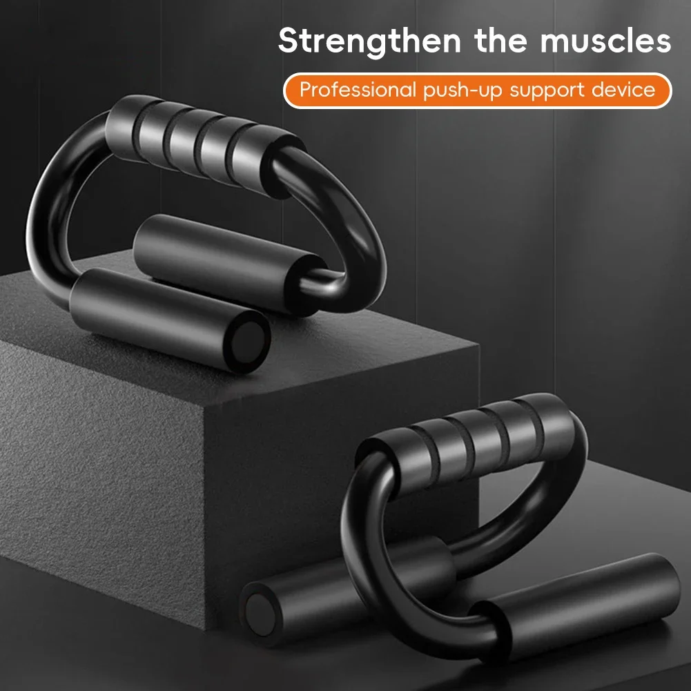 S-Type Push Up Stands Non-Slip Plank Exercise Aid Support Bar Home Gym Equipment for Arm Chest Multi-Function Muscle Training