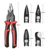 5 IN 1 Multifunctional Pliers Set Quick Change Pliers Head with Wire Pliers Scissors Cable Cutter Wire Stripper Crimping Pliers 3
