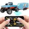 Mini RC Monster Truck with Lights & Trailer Remote Control Truck USB-C Rechargeable Adjustable Speed/Steering Children Toy Gift 1