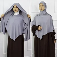 Fashion Muslim Hijab Abaya Hijabs For Woman Abayas Khimar Women Jersey Islamic Head Scarf 1