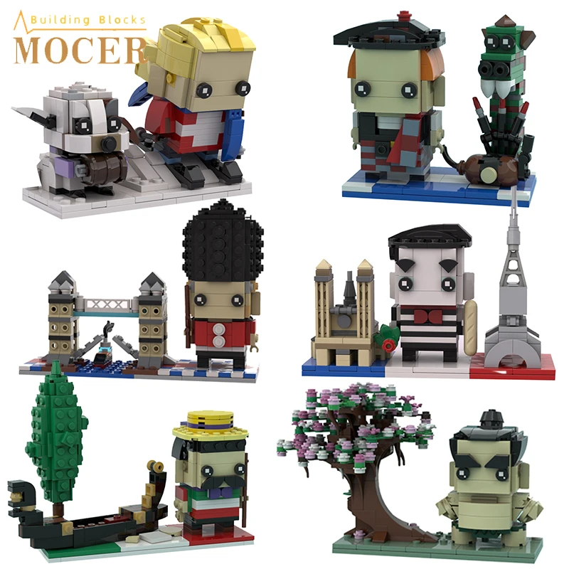 

Фигурки героев аниме MOCER Ideas, фигурки Викинга, Королевская гвардия, сумо, борец, скутс, монстр, кирпичная головка, набор строительных блоков, детские игрушки, подарок