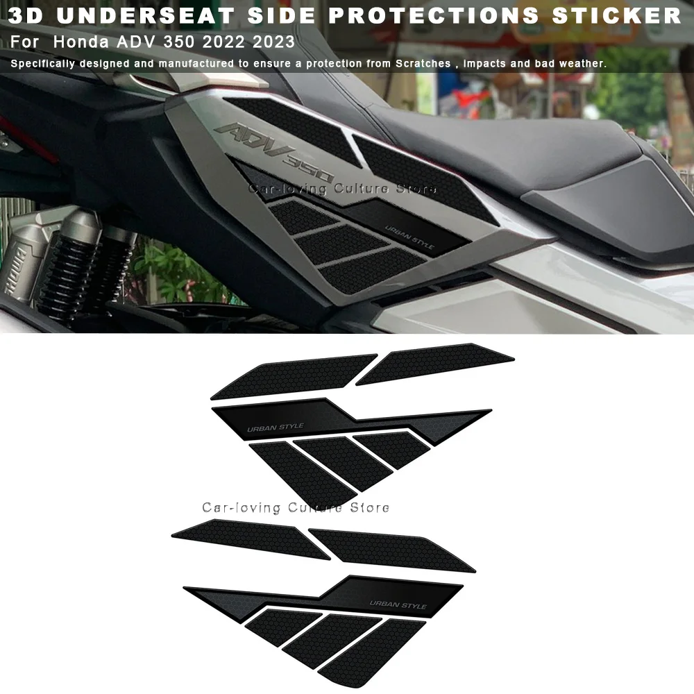 

Waterproof Protective Sticker Motorcycle Underseat Side Protections Sticker 3D Epoxy Resin Sticker For Honda Adv 350 2022 2023