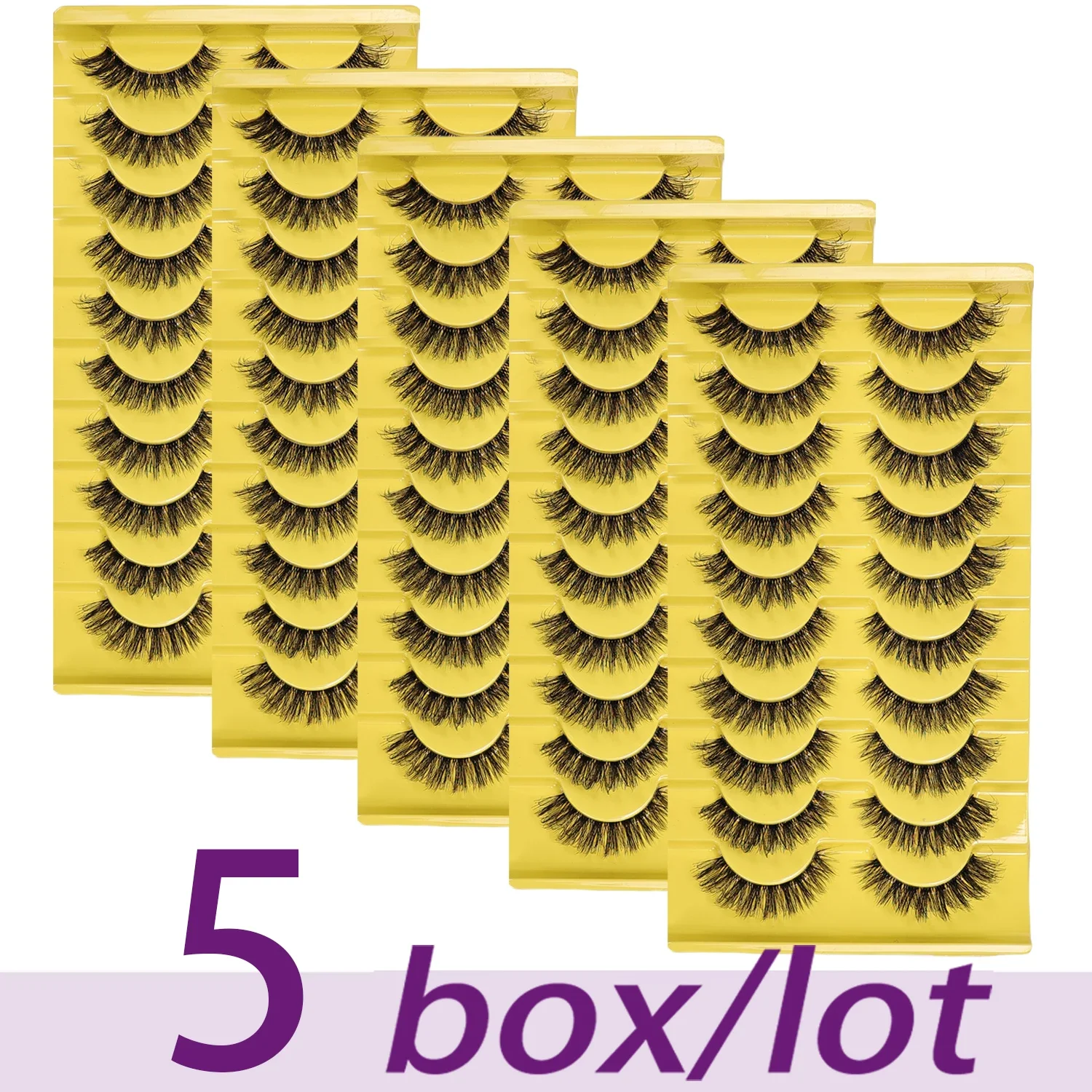 30 Paar/50 Paar Wimpern, transparentes Band, natürliche, flauschige Wimpern, natürlicher Look, russische Streifenwimpern, 3D-Effekt, Katzenaugenwimpern