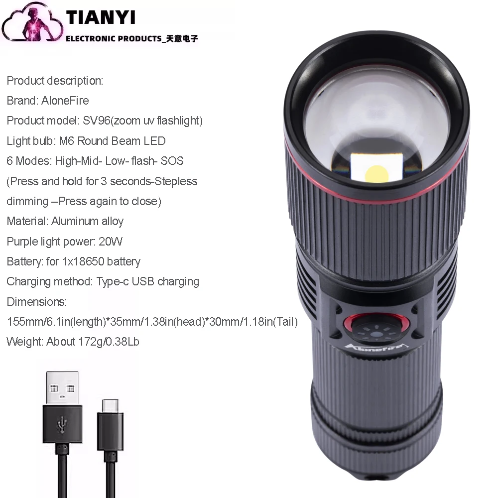 Linterna led potente recargable para camping pesca al aire libre_voghion.com