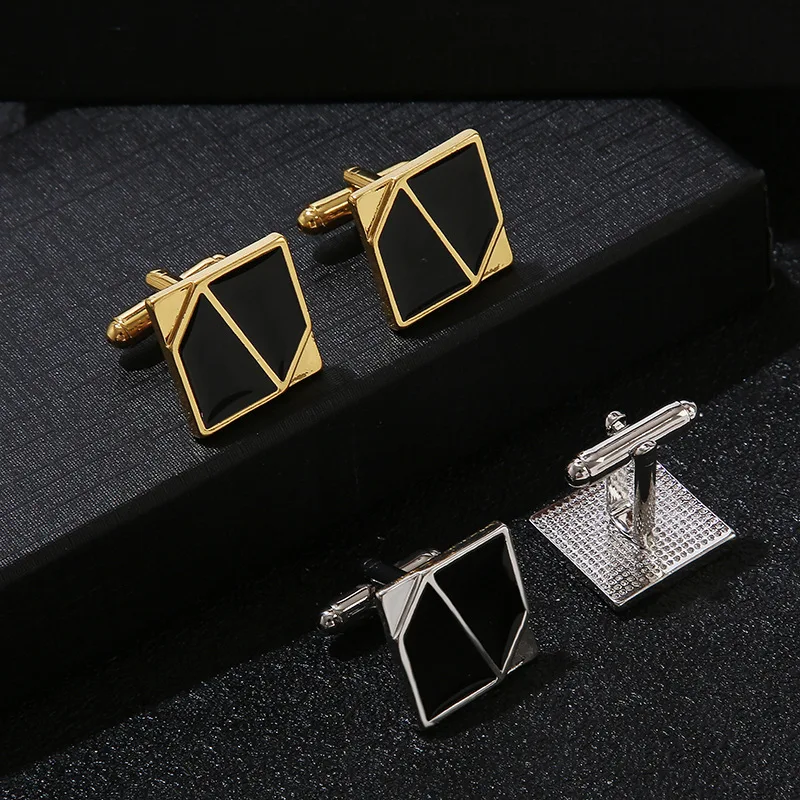 

1.8*1.8cm Quadrate Streak Cufflinks Luxury Brand Jewelry Memories For Wedding Guests To Men Gifts
