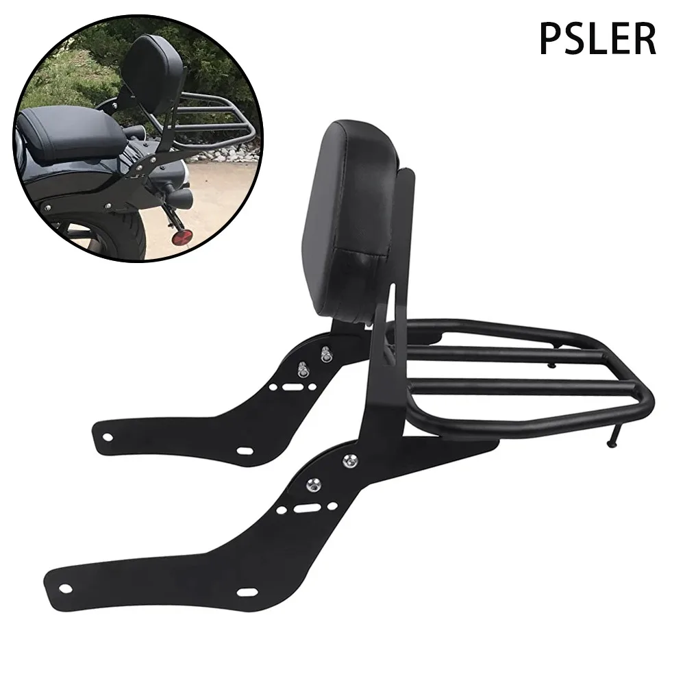 

Motorcycle Detachable Passenger Seat Rear Sissy Bar Backrest with Luggage Rack for Honda Rebel CMX1100 CMX 1100 2021 2022 2023