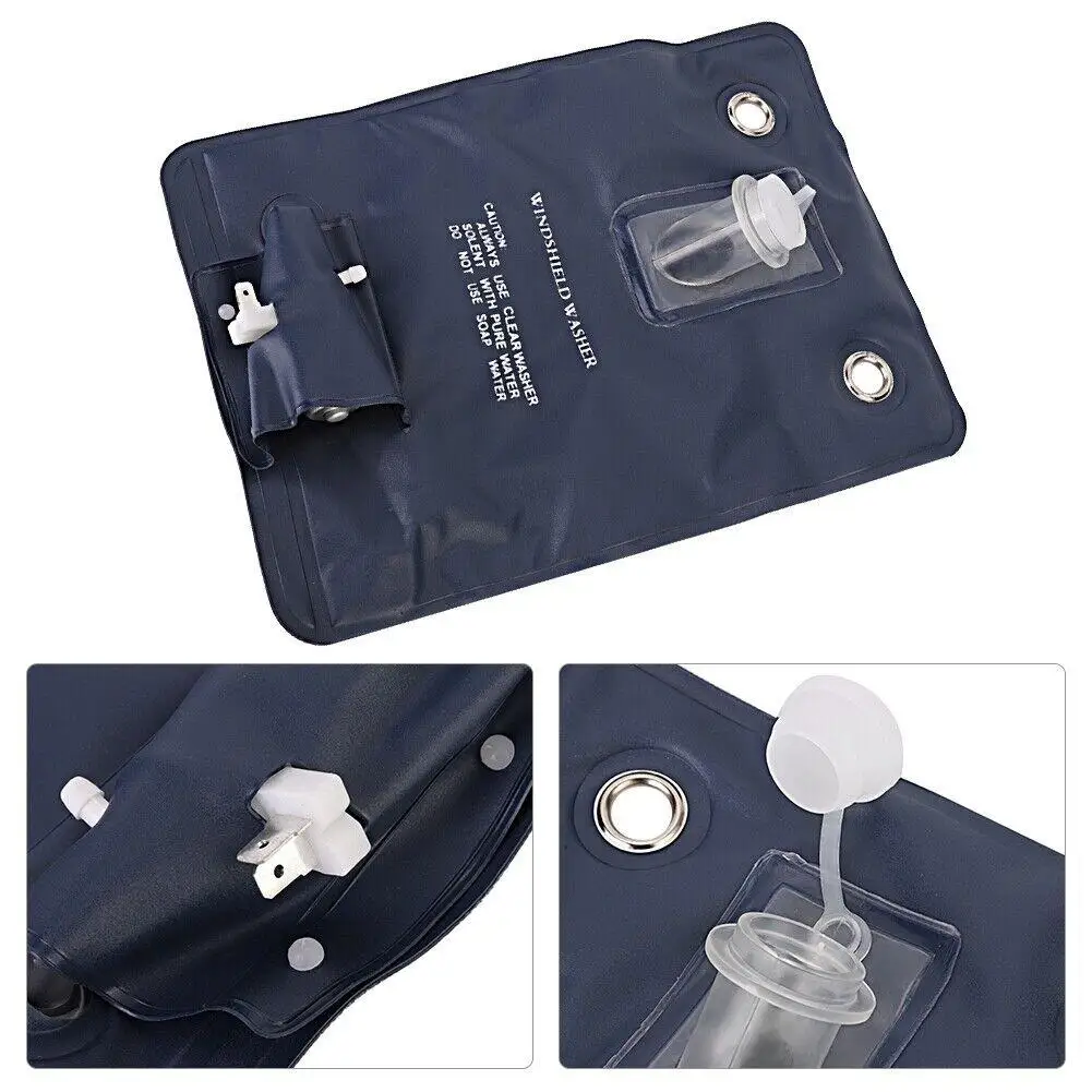 Car Windscreen Washer Pump Bag Kit Washer Bottle 12V Plastic