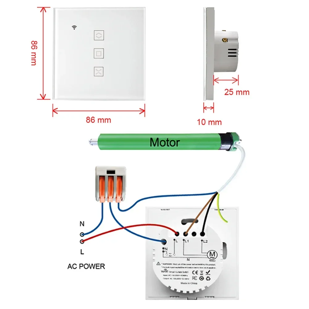 Tuya Smart EU Roller Shutter Curtain Switch WIFI Automation Module for Electric Blinds Motor with Alex Google Home Voice Control