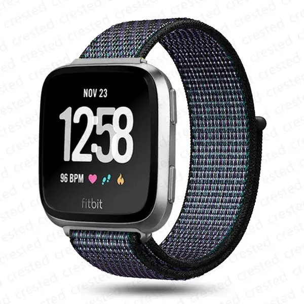 Bracelet De Montre Pour Fitbit Versa 1/2/3/Lite/Sense BAND élastique En Une Pièce, Bracelet De Montre Extensible En Osier Tressé, Sport - France
