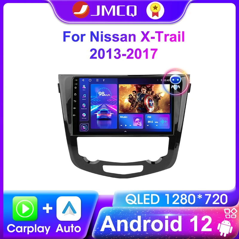 

JMCQ Android 12.0 Car Radio Multimedia DVD Video Player Navigation Carplay For Nissan X-Trail T32 Qashqai J11 T31 J10 2013-2017