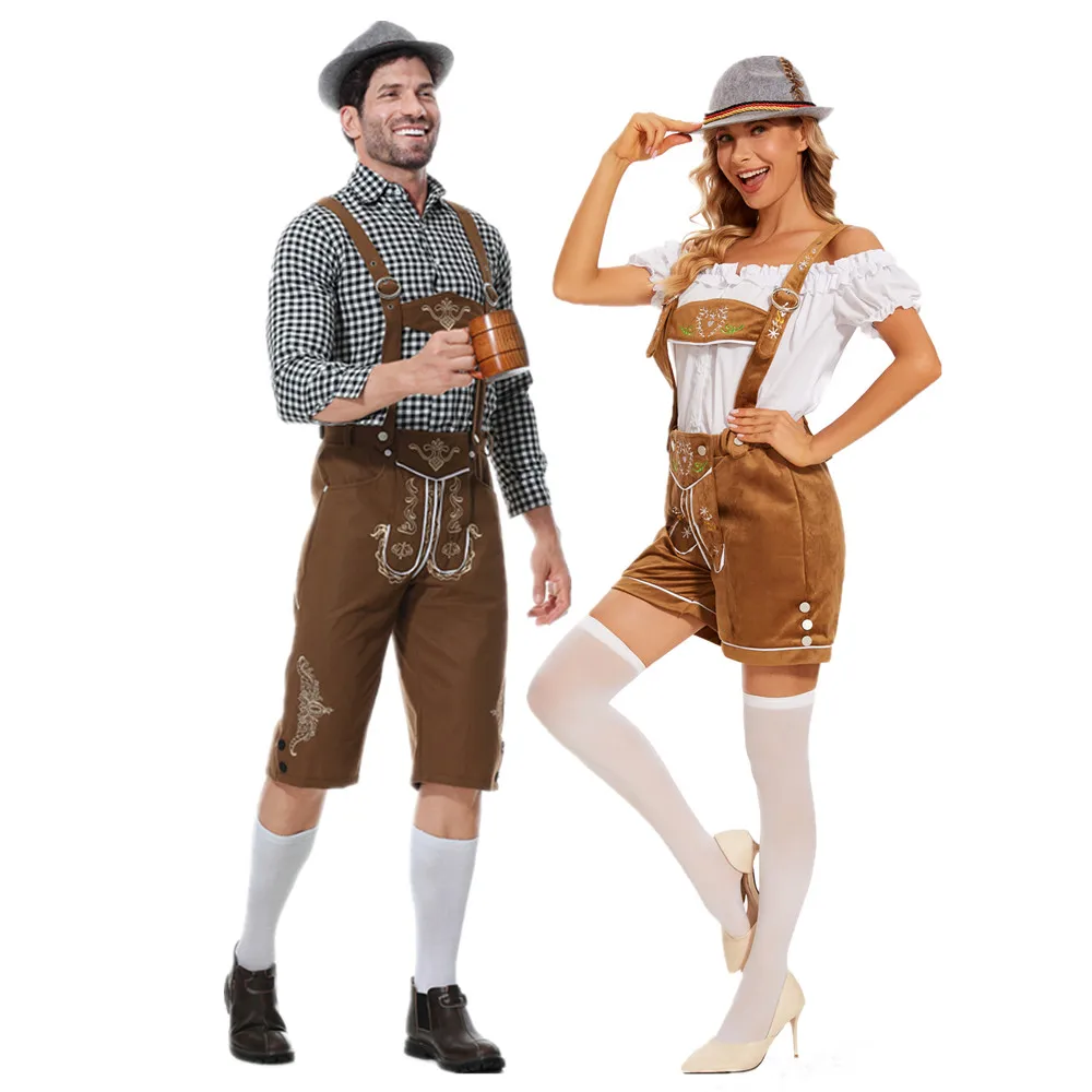 Oktoberfest-Kostüm Damen Set - Dirndl Mit Schürze In Verschiedenen Größen