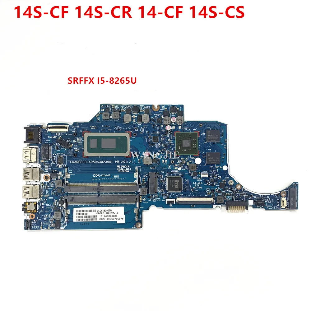 

Материнская плата для ноутбука HP 14S-CF 14S-CR 14-CF 14S-CS 6050A3023901 SRFFX I5-8265U CPU 100% рабочий