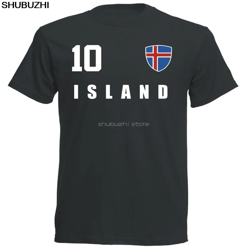 Hot sale Summer Style Iceland T-shirt jersey style footballer number ALL 10  Funny Tee shirt sbz6291