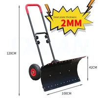 Wheeled Hand Push Snow Removal Shovel Large Snow Removal Tool Vehicle Snow Removal Artifact Snow Removal Machine With Wheels 2