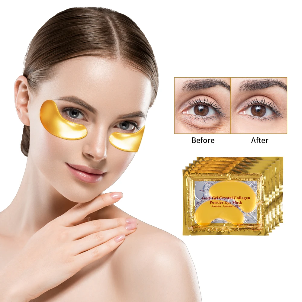 

Crystal Collagen Gold Powder Eye Mask Anti-Aging Dark Circles Acne Beauty Patches For Eye Skin Care Korean Cosmetics