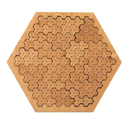 Challenging Wooden Brain-Teaser Puzzle for Adults - Ten Levels of Difficulty (NB250C1)