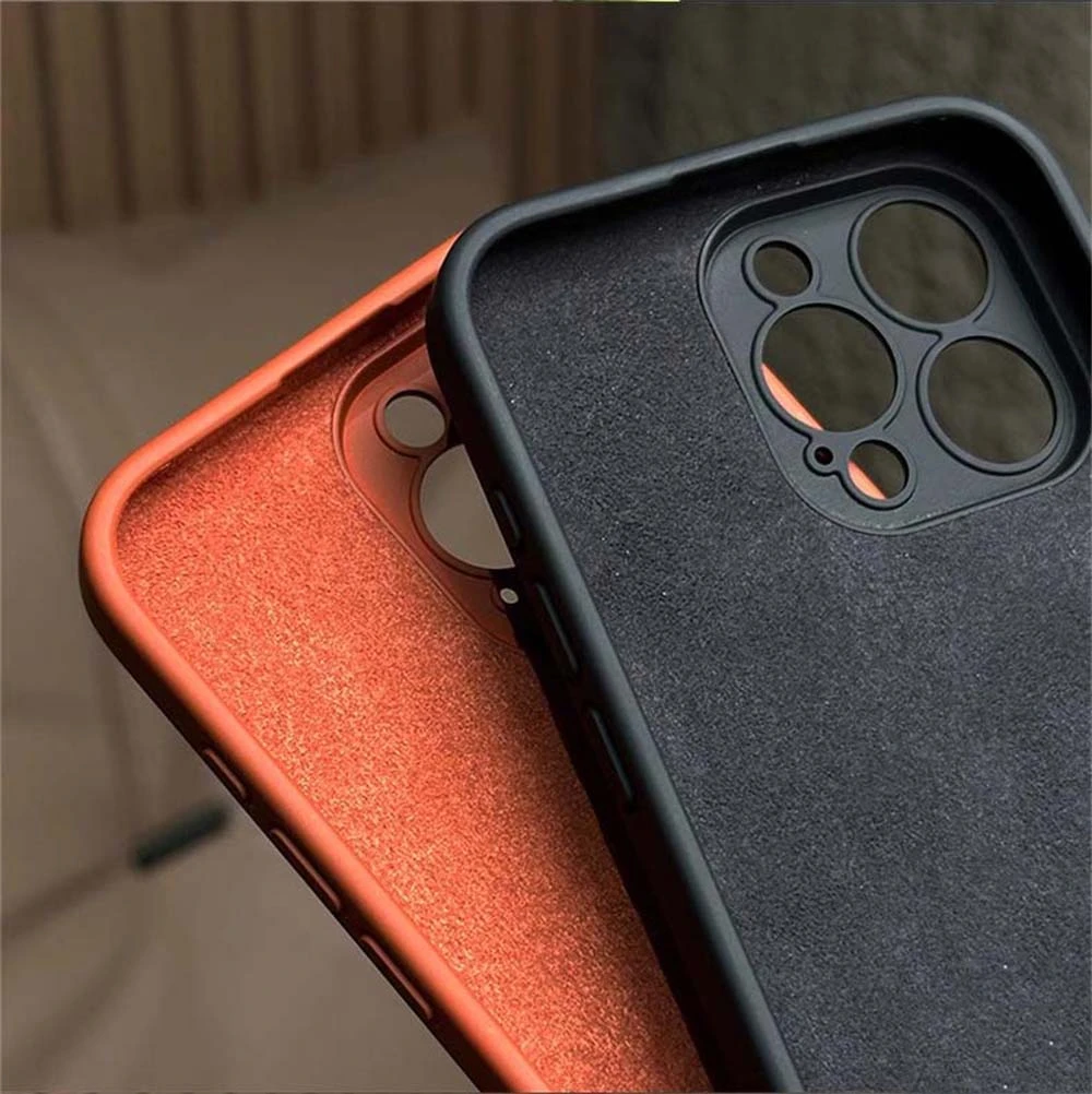 Luxury Soft Liquid Silicone Shockproof Bumper Case with Full Lens Protection - Solid Color
