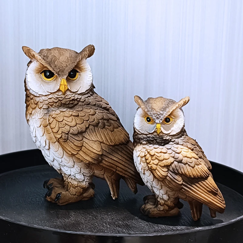 

Owl Statues Figurines Home Decor Resin Sculpture For Decoration Animal Aesthetic Room Decor Desk Accessories Home Owl Ornaments