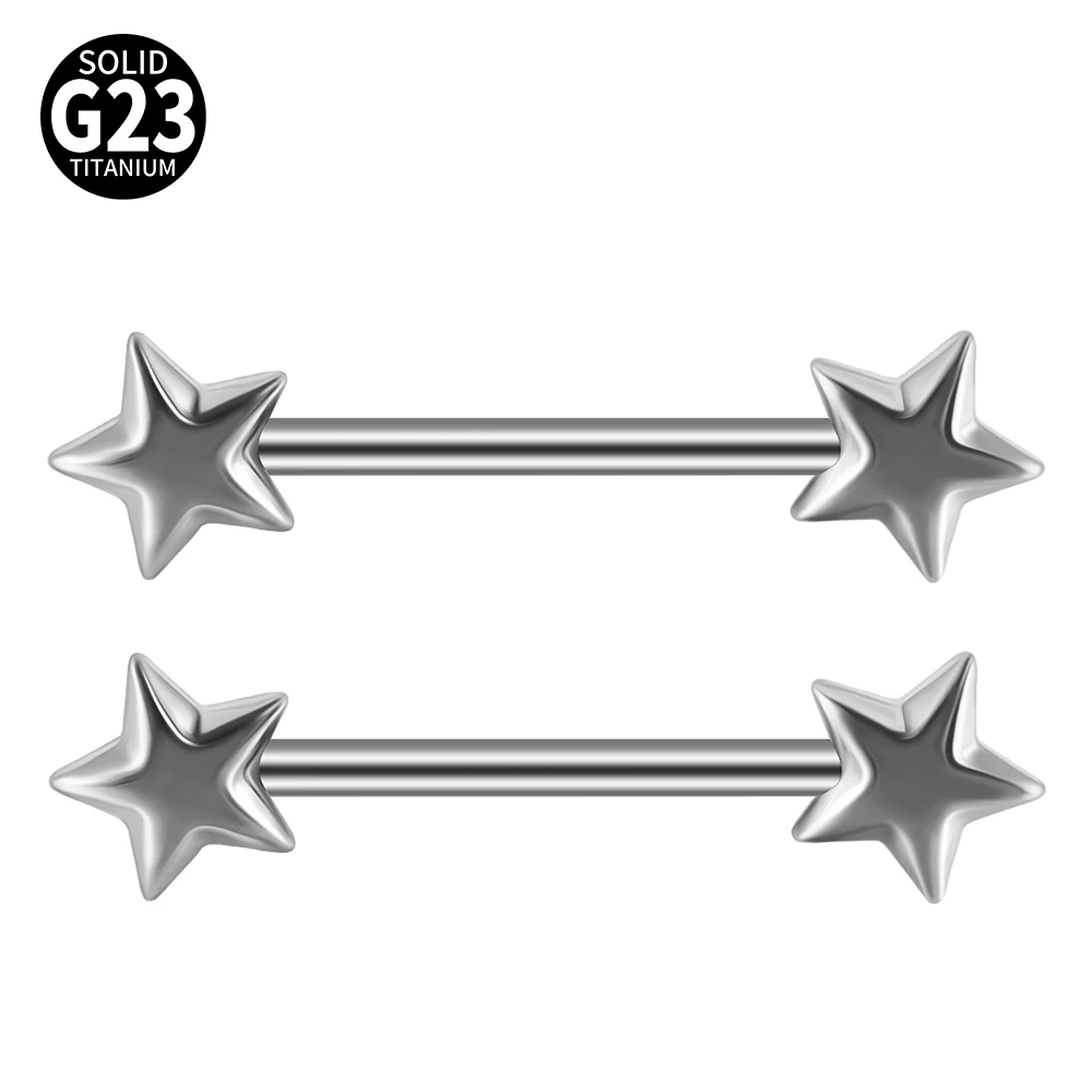 2pcs Titanium Cone Opal Nipple Shiled Bars Piercing 14G Internally Thread Sexy Mamilo Piercings Barbell Piercings Women Jewelry