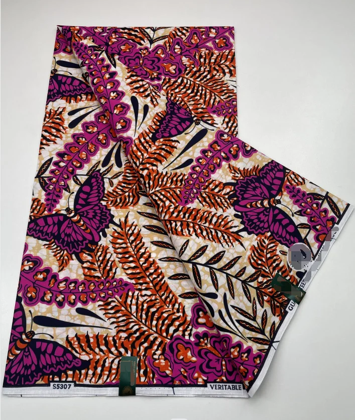 

2023 Newest Fashion African Wax Fabric 100% Cotton Nigeria Ankara Wax Fabrics Block Prints Batik Pagne High Quality Sewing Cloth