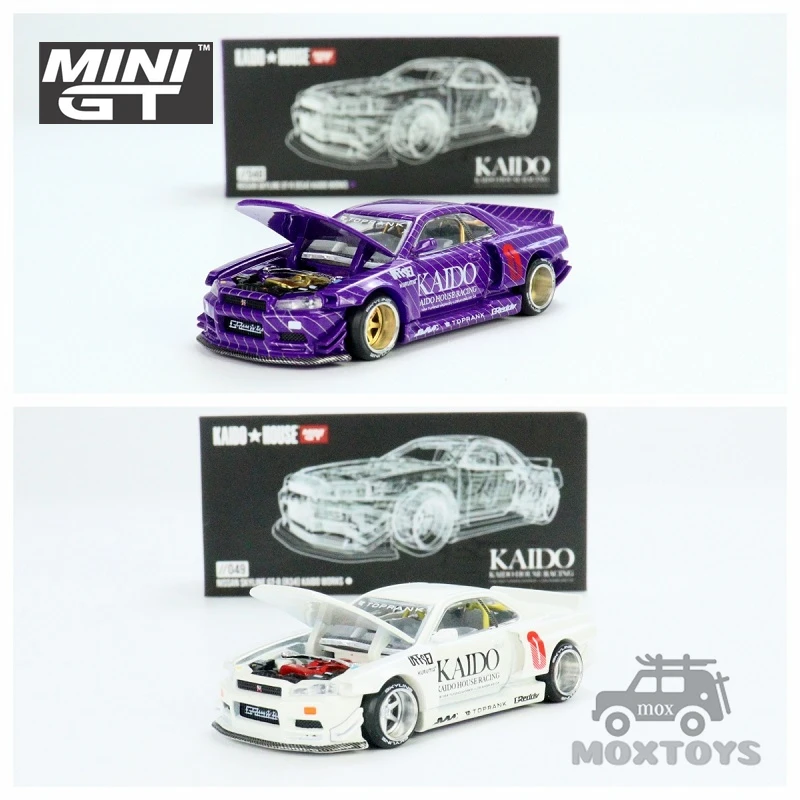 Kaido House X Mini Gt 1:64 Nissan Skyline Gt-r R34 Kaido Works V2