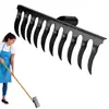 Leaf Rakes for Lawns Heavy Duty Garden Rake Lawn Tools Thatch Rake Dethatcher Rake Metal Garden Hoe Gardening Rake for Loosening 3
