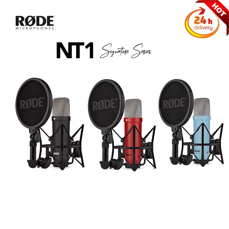 

Rode NT1 Signature Series Large-Diaphragm Condenser Microphone for Music Production, Vocal Recording, Streaming and Podcasting
